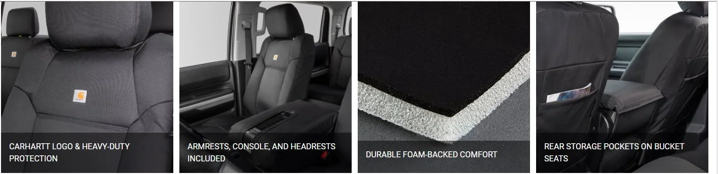Carhartt Black Seat Precision Fit Covers