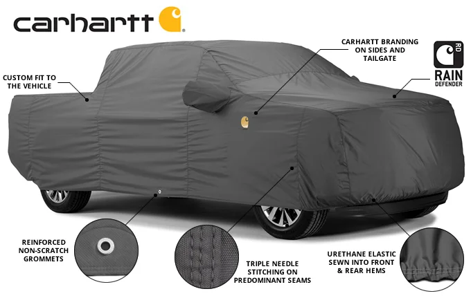 Covercraft Custom Fit Car Covers Ultratect Carhartt CCH16912CG 2005-2006  Chevrolet Silverado 1500 HD; 2005-2006 GMC Sierra 1500 HD; 2006-2006  Chevrolet Silverado 2500 HD; 2006-2006 GMC Sierra 2500 HD; 2007-2007  Chevrolet Silverado 1500