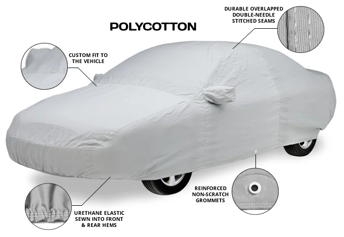 選べる配送時期 Covercraft C16895PD Gray Polycotton Custom Fit Car Cover 