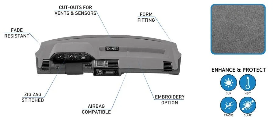 Coverking molded dash cover