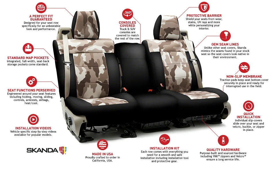 Coverking Skanda Camo Car Seat Covers