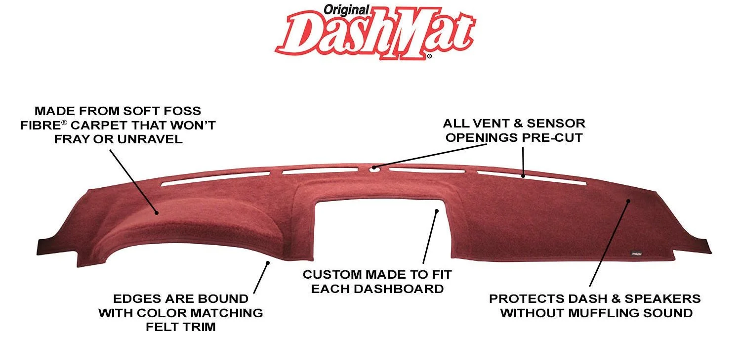 DashMat Original Dashboard Cover Chrysler 300M/Concorde Premium Carpet, Red Covercraft 1958-01-25 