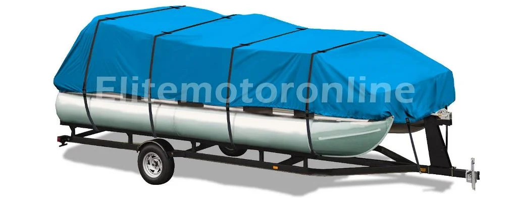 Heavy-Duty Pontoon Fabric Universal Boat Cover 600D Water Repellent Boat Cover 